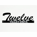 Spelled Out Script House Number Sign with Engraved Street Name or Custom Text
