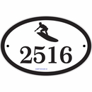 Sports Theme House Number Plaque - Ski, Surf, Go Cart, ATV, Hang Gliding and More