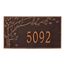 Large Address Number Plaque With Blossoming Tree For Wall or Optional Lawn Mount