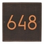Square Address Plaque with Modern Font - Contemporary House Number Sign