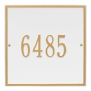 Square House Number Sign For Wall or Optional Lawn Mount - Choose Your Color