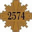 Starburst Address Plaque - Unique House Number Sign