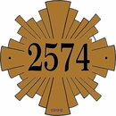 Starburst Address Plaque - Unique House Number Sign