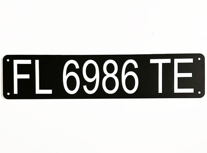 Boat State Registration Number Plaque