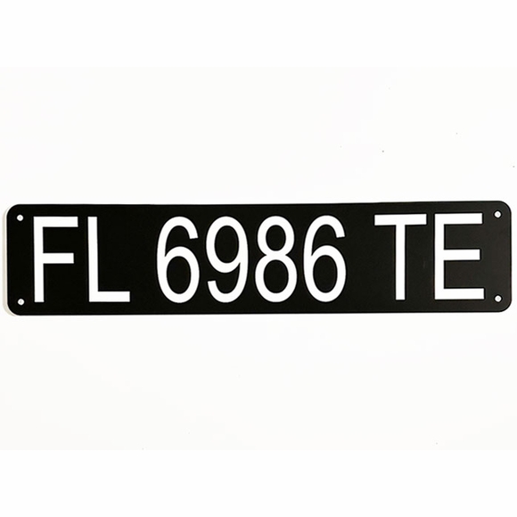 Boat State Registration Number Plaque