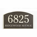 Street Address Sign For Wall or Yard Stake Mount - Custom Cast Metal Plaque