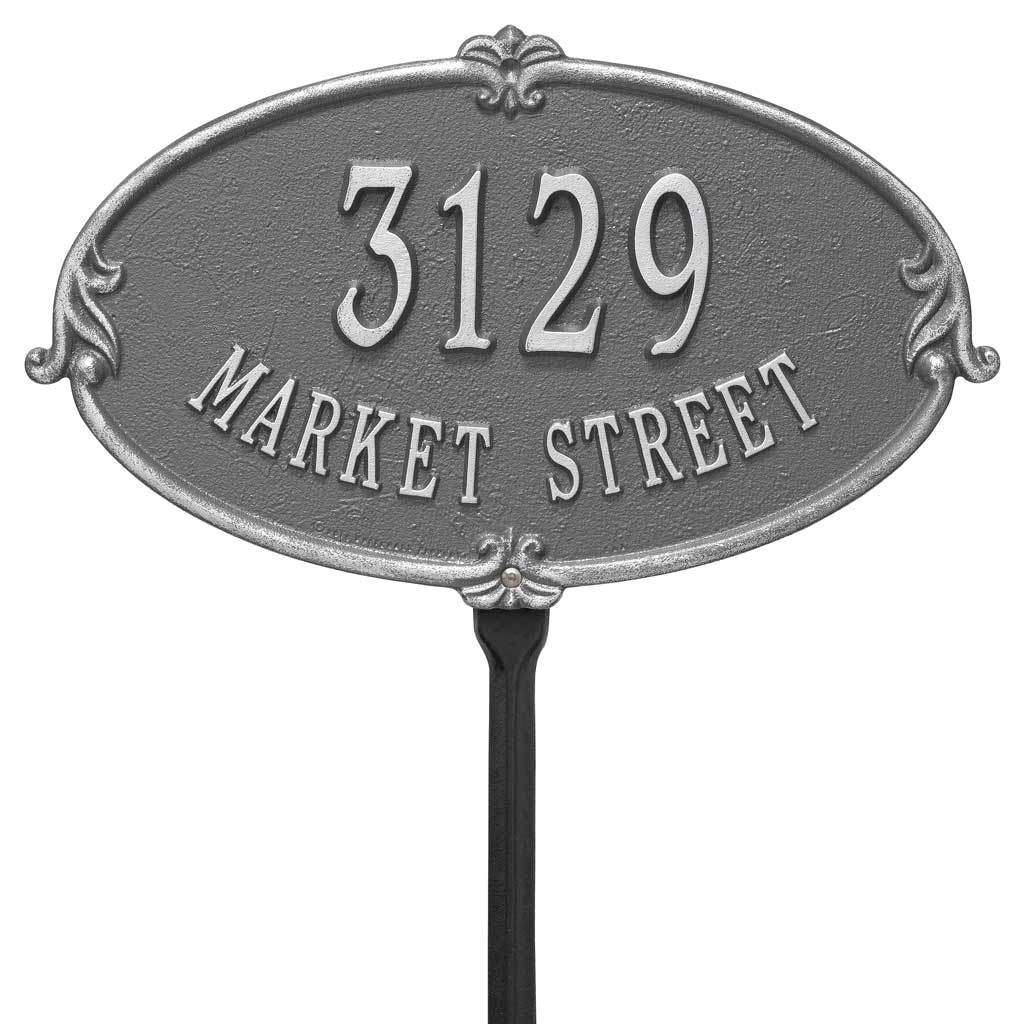 Street Name Address Plaque Oval House Number Sign