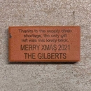 Supply Chain Shortage Christmas Holiday Gift Personalized Brick