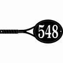 Tennis Racket Shape Address Plaque
