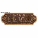 The Cellars of Personalized Wine Cellar Plaque with Only The First Bottle Is Expensive French Proverb