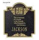 The ornament of a house is the friends who frequent it - Personalized House Plaque with Ralph Waldo Emerson quote