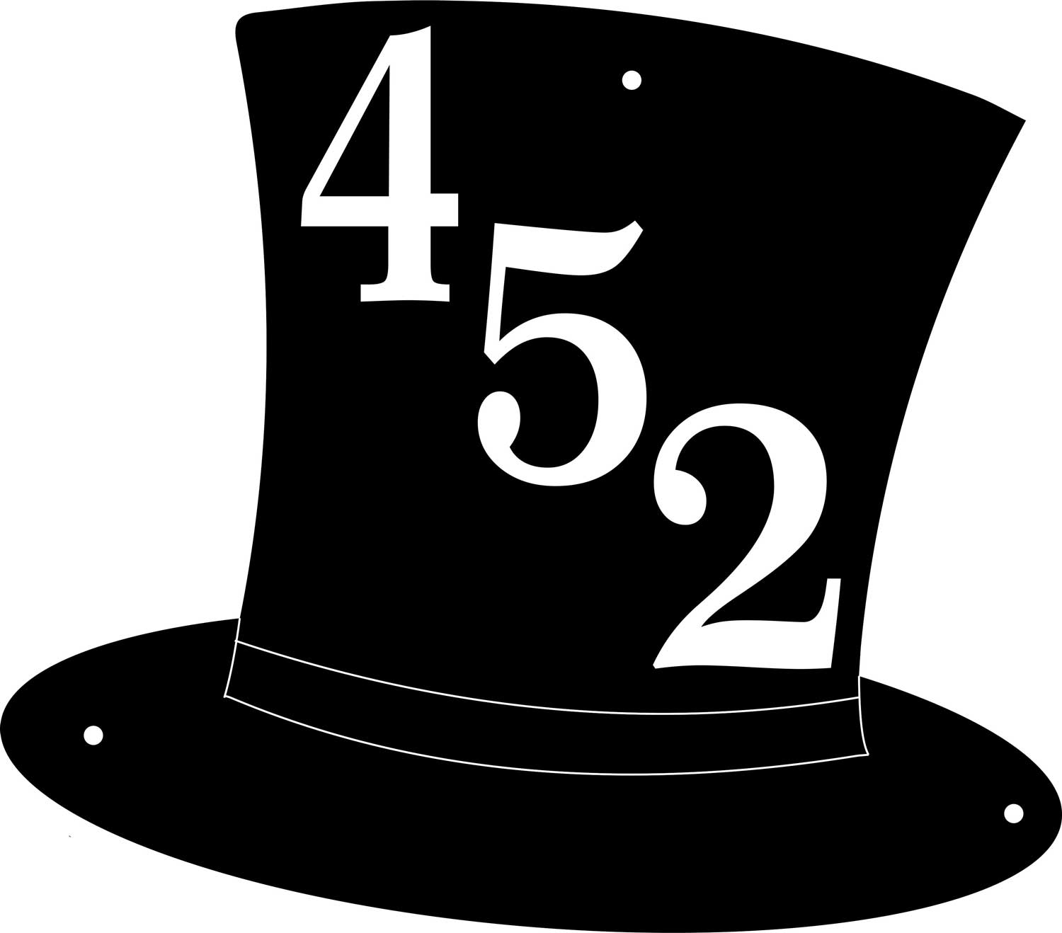 Top Hat Shape Address Plaque