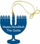 Personalized Hanukkah Menorah Tree Ornament