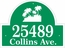 Address Sign With Tree - Choose Palm Tree, Bonsai Tree Or Other Tree