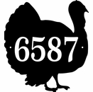 Turkey Shape Address Plaque - Custom House Number Sign