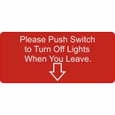 Turn Off Light Reminder Sign