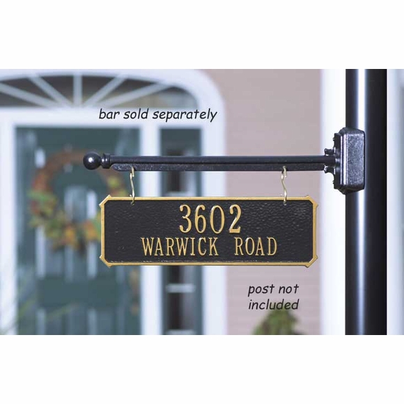 Two Side Hanging Rectangle Address Plaque Double Sided House Number