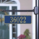 Two Side Hanging Rectangle Address Plaque - Double Sided House Number or Business Name Sign