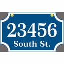 Two Sided Hanging Address Sign - House Number and Street Name on Both Sides