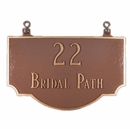 Two Sided Hanging Address Sign - Upside Down Double Sided Arch Address Plaque