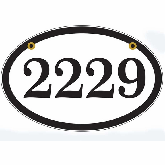 Two Sided Hanging Reflective Address Plaque