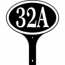 Two Sided Oval House Number Sign For Mounting on Your Stand, Post, or Stake