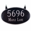 Large 2 Sided Hanging Oval Address Sign Displays Your House Number and Street Name