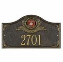 US Military Family Address Plaque - Choose Army, Navy, Air Force, Coast Guard, and Marines Medallion