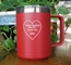 Personalized Heart Coffee Mug With Your Custom Message - Anniversary, Romantic, I Love You