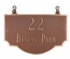 Two Sided Hanging Address Sign - Upside Down Double Sided Arch Address Plaque