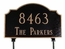 Two Sided Lawn Address Sign - Double Sided Arch Address Plaque With Cut Out Corners