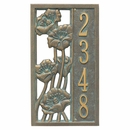 Vertical Address Plaque with Poppy Flowers