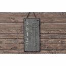 Vertical House Number Plaque with House Key