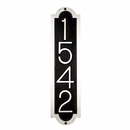 Vertical House Number Sign - Cast Aluminum Metal