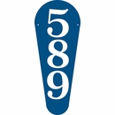 Vertical House Number Sign With Large Numbers - Wall Mount or Optional Lawn Stake Mount