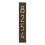 Vertical Modern Address Plaque - Contemporary House Number Sign With 4 Inch Numbers