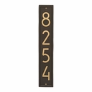 Vertical Modern Address Plaque - Contemporary House Number Sign With 4 Inch Numbers