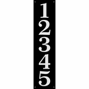 Vertical Reflective Address Sign For Up To 5 Numbers
