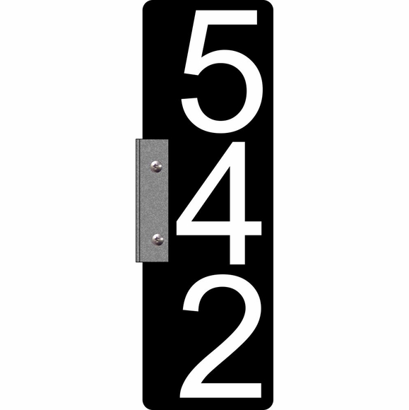 Vertical Reflective Mailbox and Post House Number Address Sign