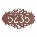 Victorian Address Plaque Displays Your House Number - For Wall or Optional Lawn Mount