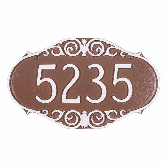 Victorian Address Plaque Displays Your House Number For Wall or