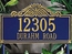 Decorative Street Address Lawn Plaque With Scroll Design Top - Choose Your Color