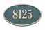 Wall Address Plaque - Custom Oval Solid Brass House Number Sign