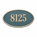 Wall Address Plaque - Custom Oval Solid Brass House Number Sign