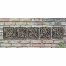 Wall Letter Tiles In Medieval Style Letters With Decorative Floral Accents
