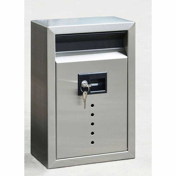 Wall Mount Locking Mailbox Stainless Steel