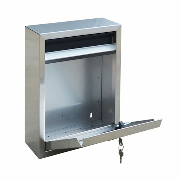 Wall Mount Locking Mailbox Stainless Steel