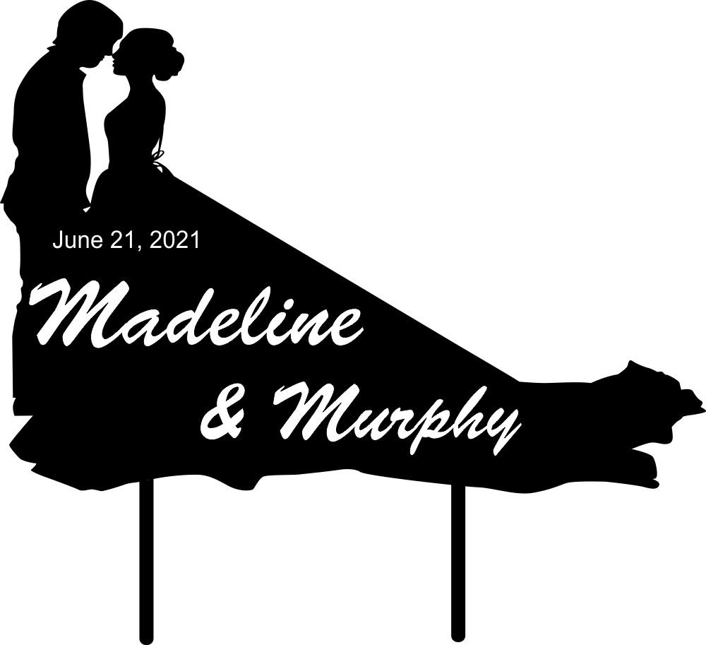 Personalized Engraved Wedding Cake Topper