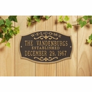 Welcome Plaque With Family Name and Established Date