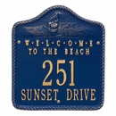 Welcome to the Beach Address Sign With House Number And Street Name